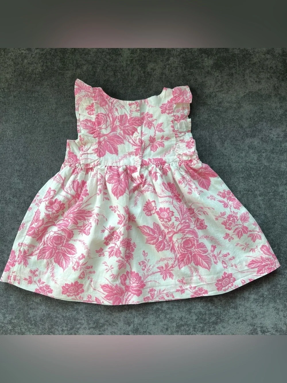 Baby Gap Girls Pink Roses Dress with Bloomers Size 12-18 Months